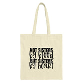 Sisters By Heart Tote Bag, Friendship Gift, Best Friend Tote, Soul Sister Present, Gift for Sister, Birthday Gift, Sisters Tote - Tawshia